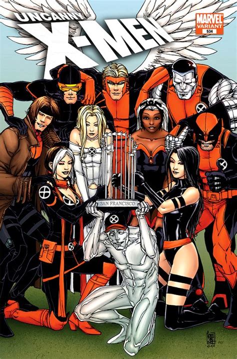 This issue is double-sized, being the anniversary 500th issue. It also marks forty-five years of life for X-Men (1st series)/Uncanny X-Men that debuted way back in September 1963. This issue came out with two alternative main covers, one by Alex Ross and another by Greg Land, Jay Leisten and Justin Ponsor.